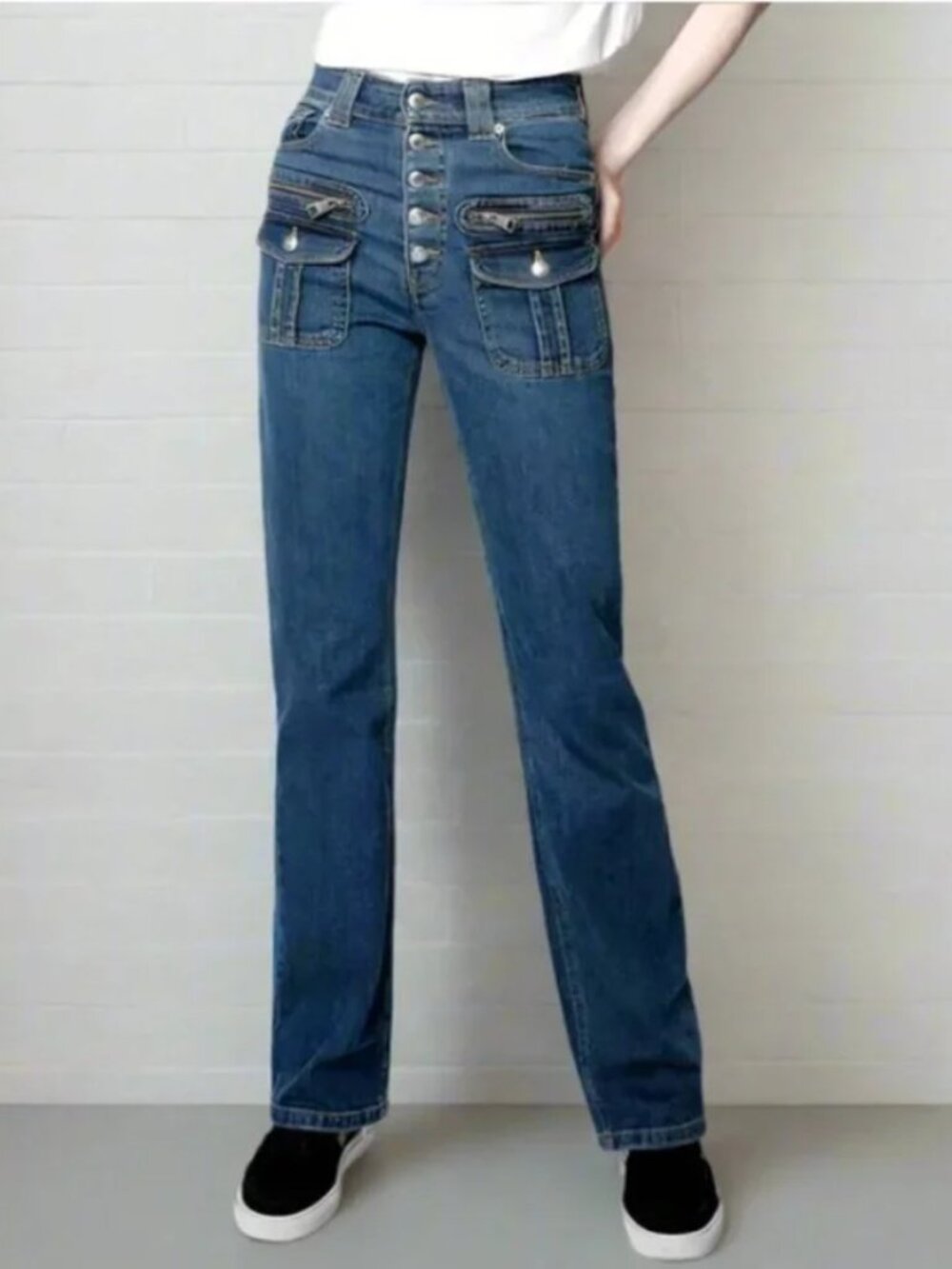 Zadig & Voltaire High Rise Straight Leg Button Fly Jeans 27